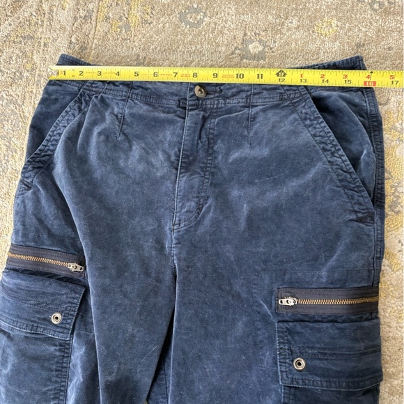Free People Sahar Blue Velvet Cargo Pant - Picture 9 of 14